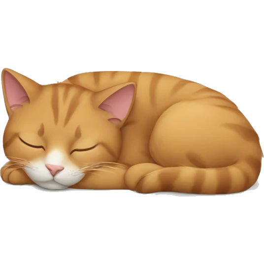 A cat sleeping emoji