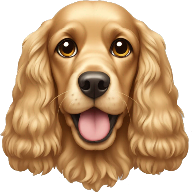 golden cocker spaniel dog  emoji