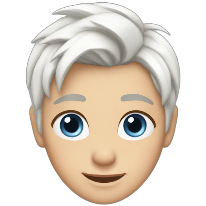 Ellen degeneres, white hair, blue eyes emoji