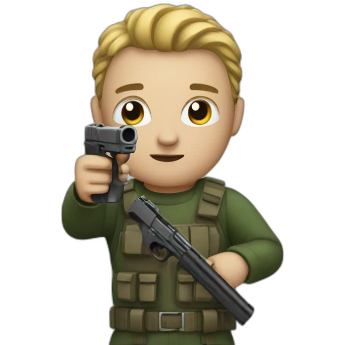 individual with gun emoji