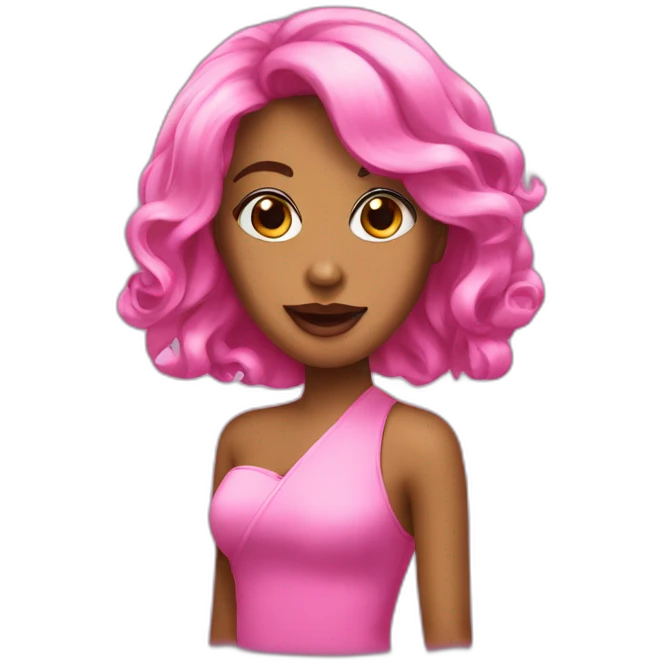 Pink chanteuse emoji