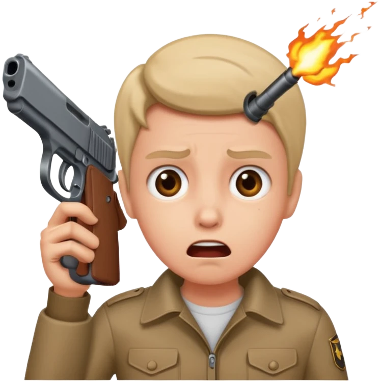 Person with gun to head emoji