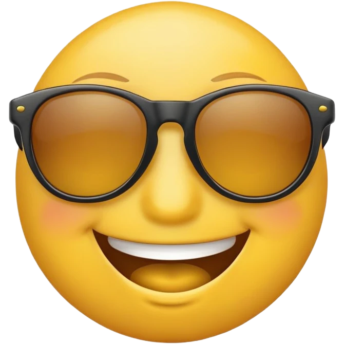 Smiling emoji with sunglasses emoji