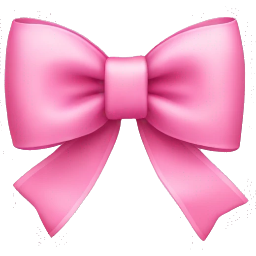 Cute pink bow emoji