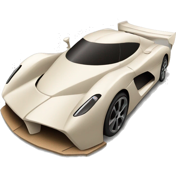 Aerodynamic Cardboard hypercar emoji