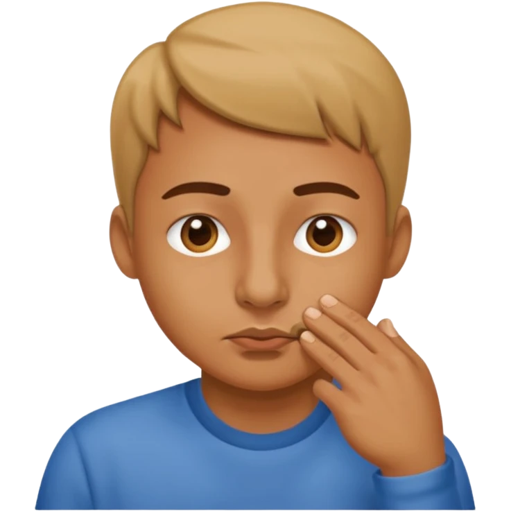 Thumb picking nose emoji