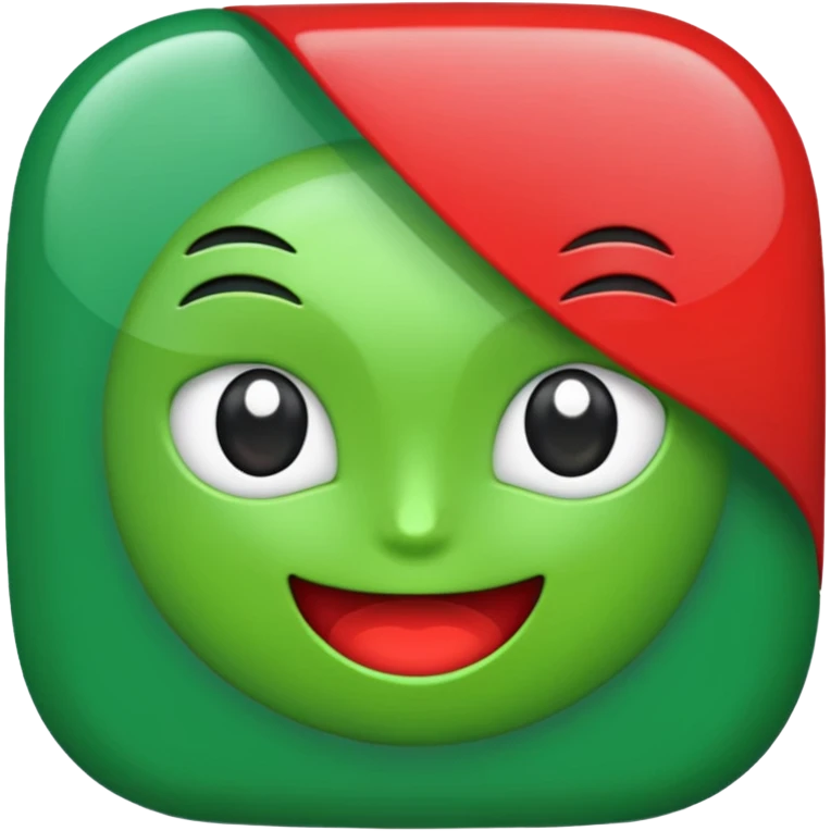 red and green BRB emoji