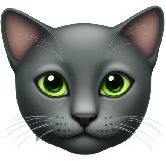 Gatto nero con occhi verde emoji
