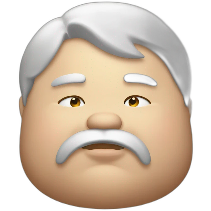 Fat man kissing emoji