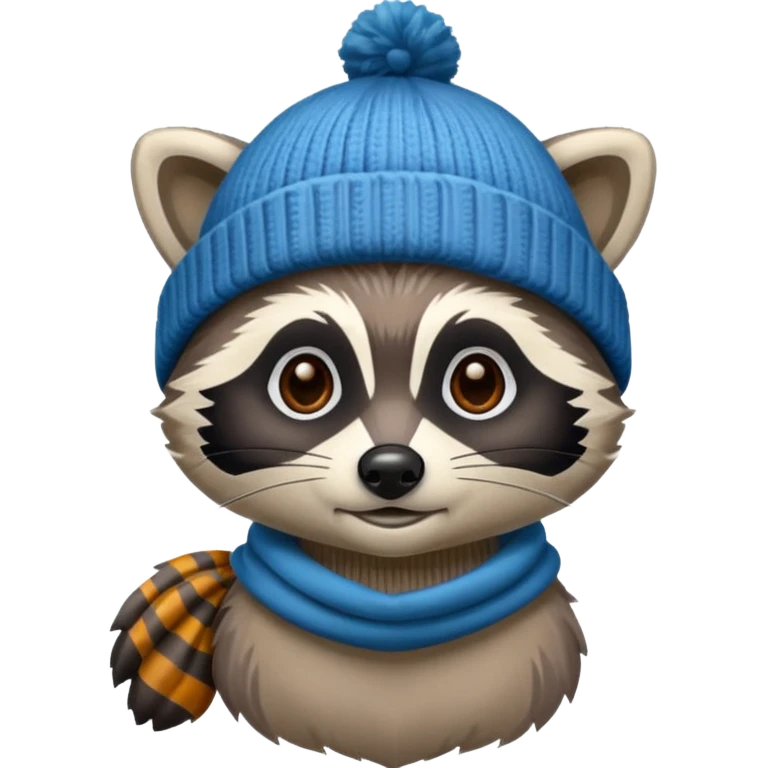 racoon with beanie emoji