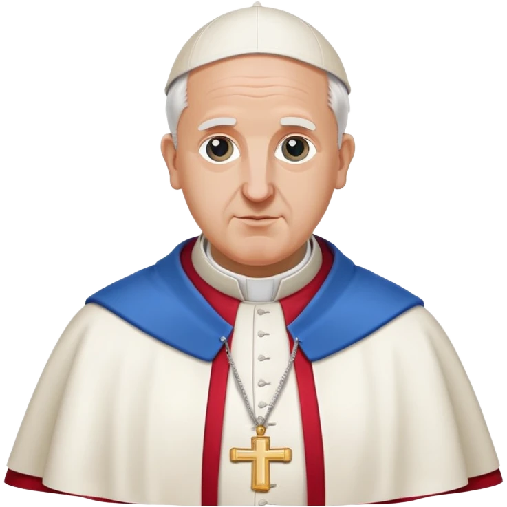 Pope red white and blue emoji