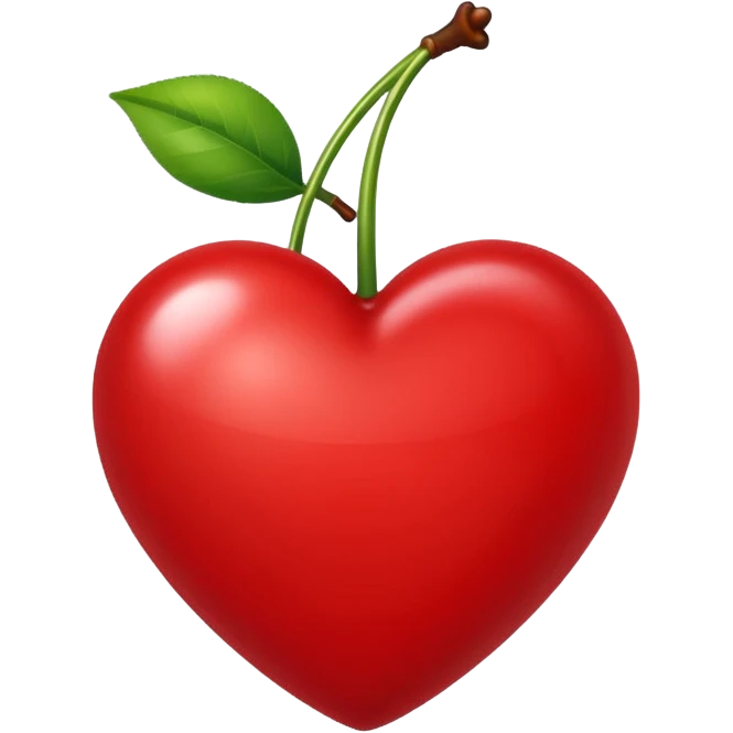 red heart cherry emoji