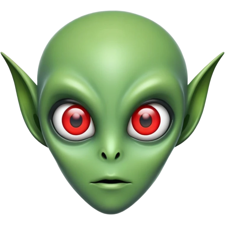 Un alien avec de gros yeux rouge emoji