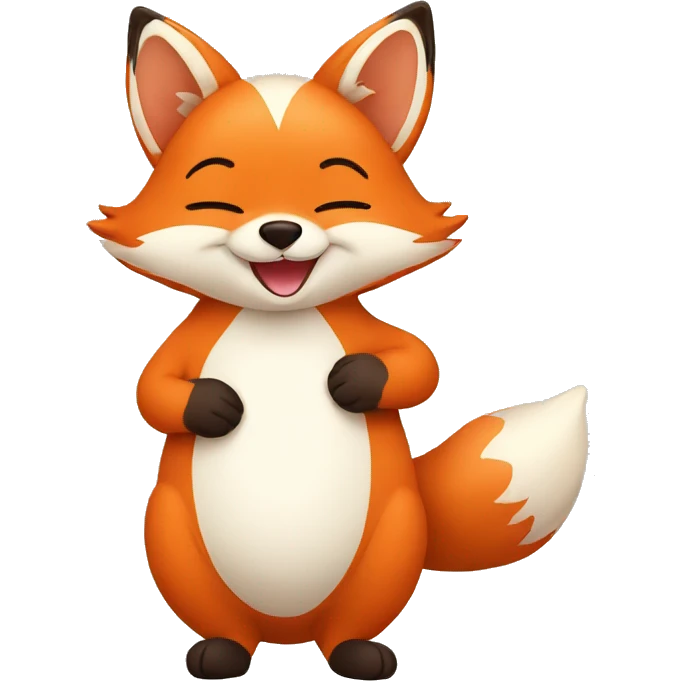 happy pregnant fox spreading joy emoji