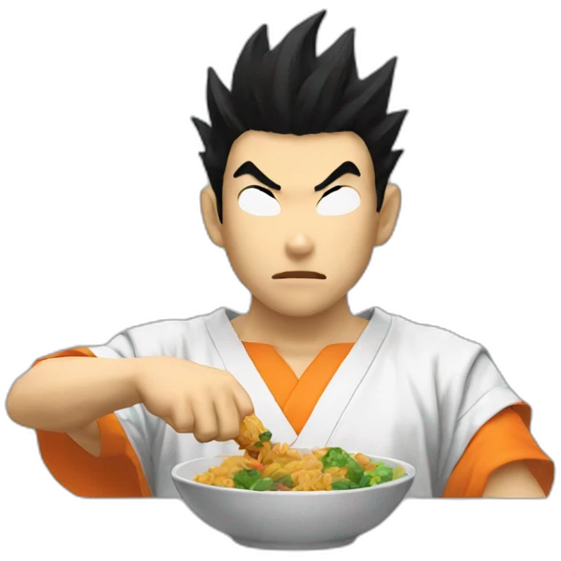 Sangoku qui mange emoji