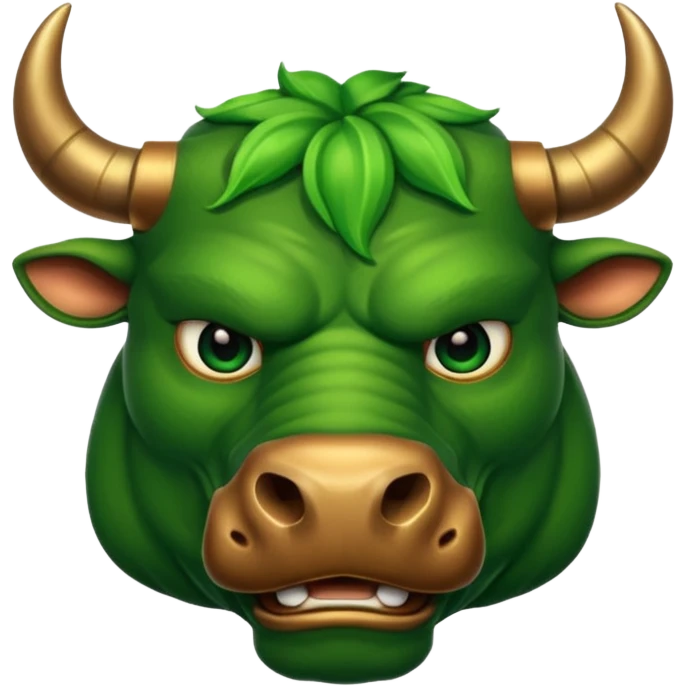 green bull face emoji