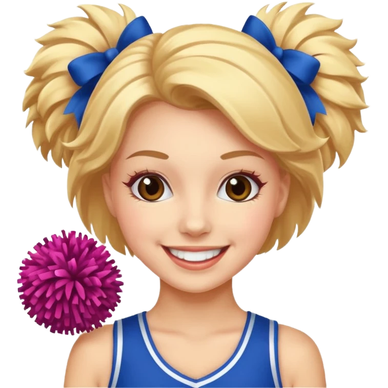 cheerleader with pom pom emoji