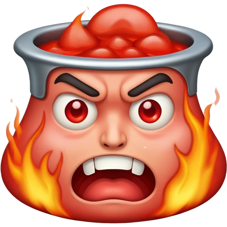 face boiling with anger, red emoji