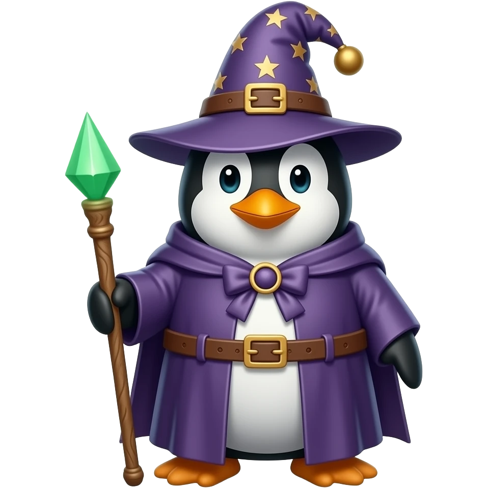 Penguin Wizard emoji