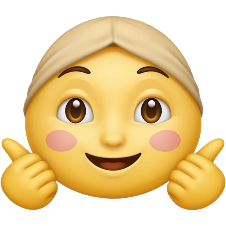 Bashful but excited emoji with large butt emoji