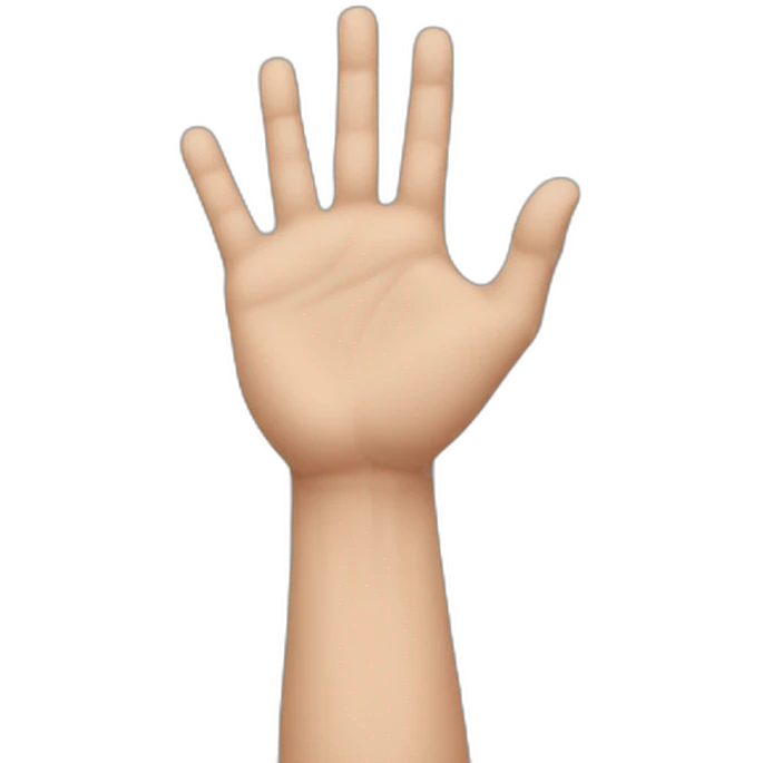 hands in square formation gripping forearms emoji
