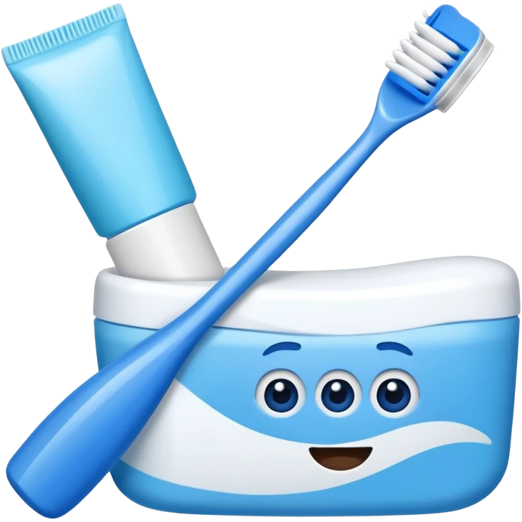 toothpaste and toothbrush emoji