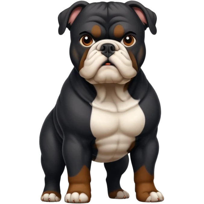 black bulldog Y3 emoji