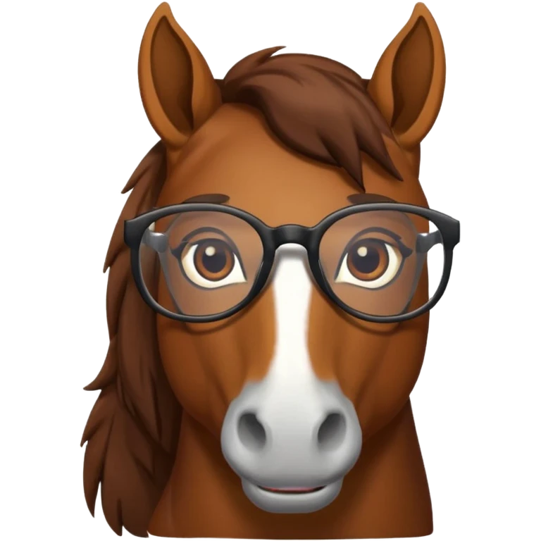 horse with glasses emoji
