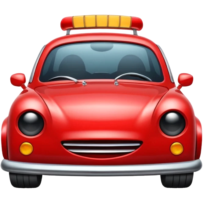 angry red car cute emoji