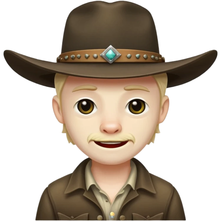 toothless hillbilly dogman wearing a stetson emoji