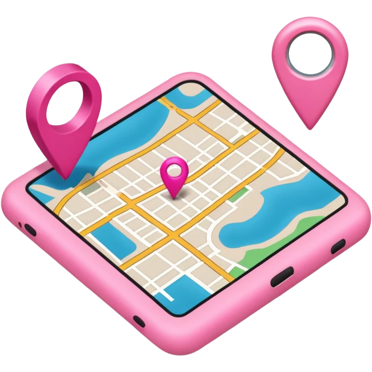 pink gps map emoji