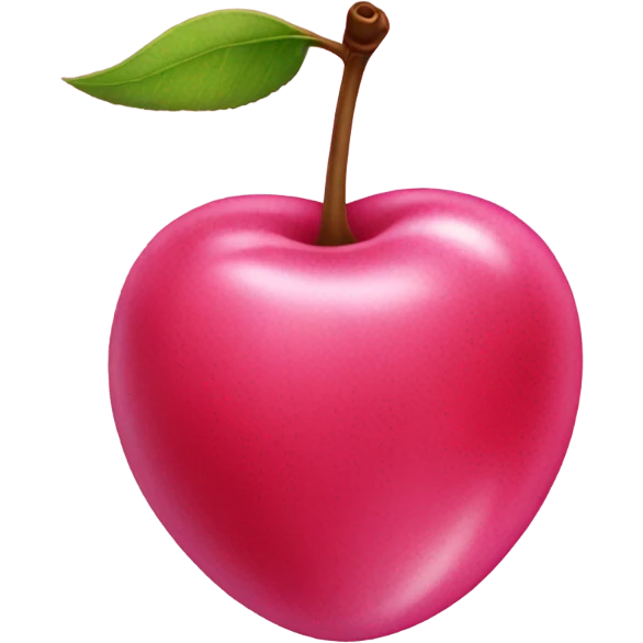 Pink cherry emoji