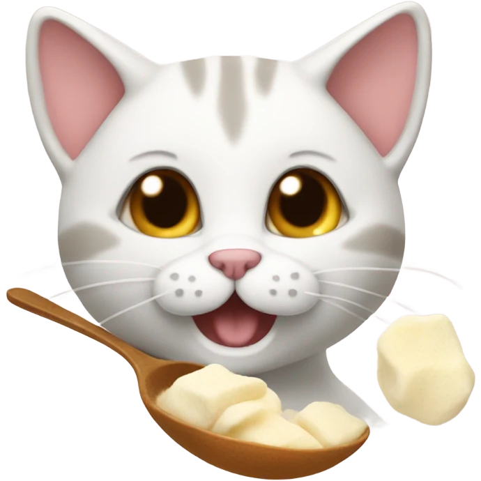 Cat eating mash mellows  emoji
