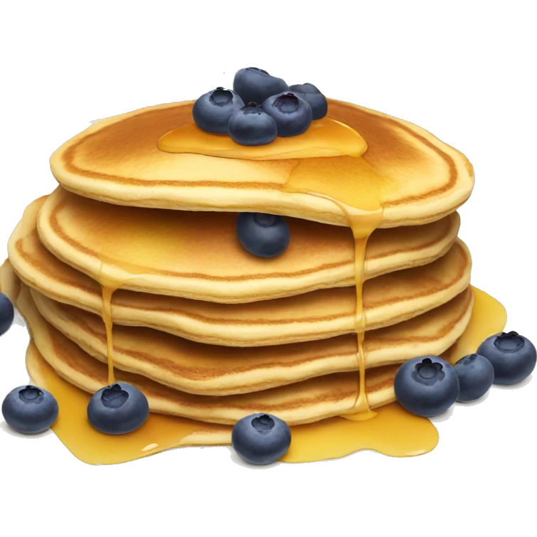 a stack of pancakes with blueberries on top emoji