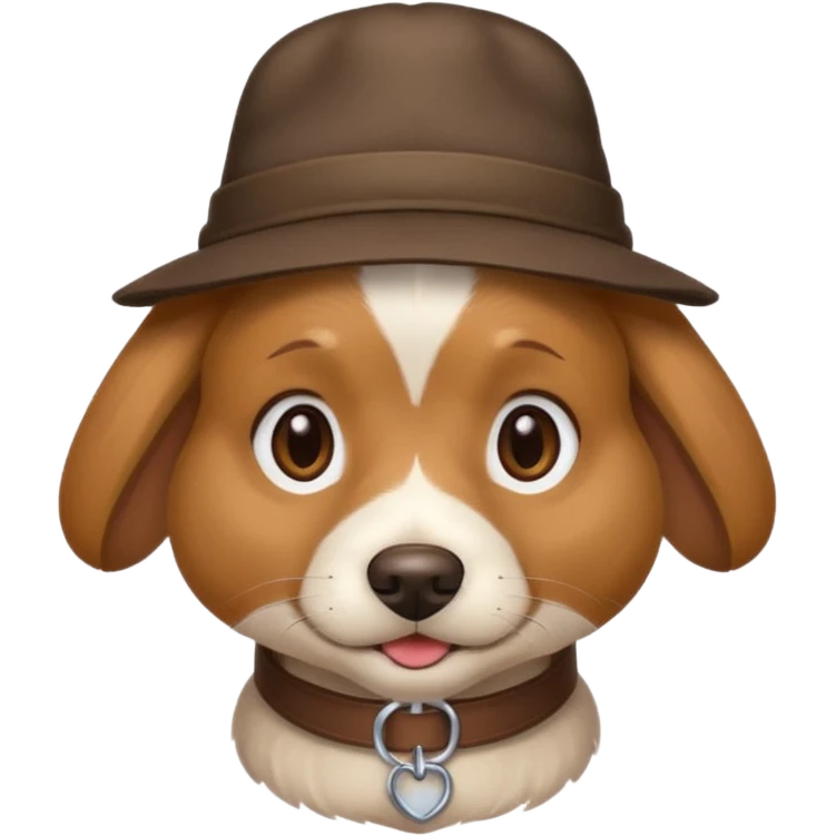 wearing a hat dog emoji