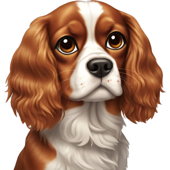 Dog cavalier king charles spaniel happy  emoji
