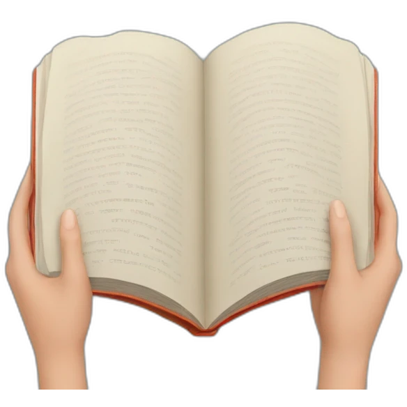 Open book over hands emoji