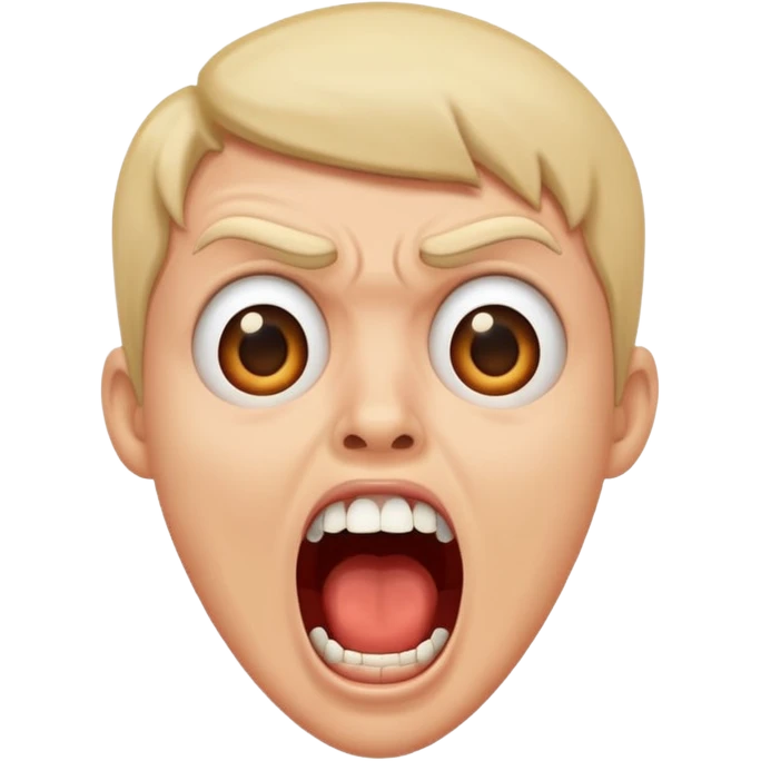 Make scream emoji