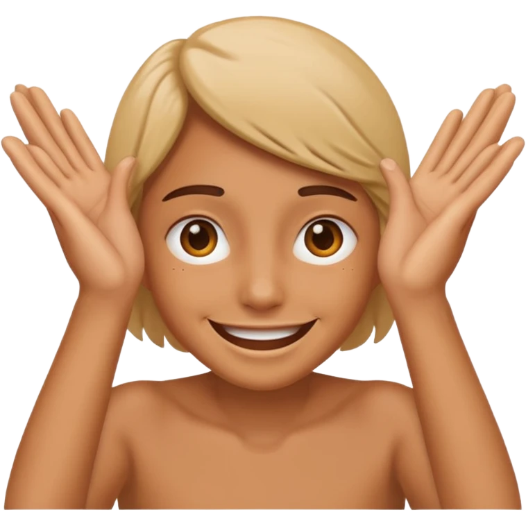 🫱🏼🫲🏼 cover 😁's mouth emoji