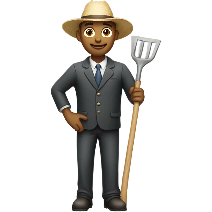 farmer with suit emoji