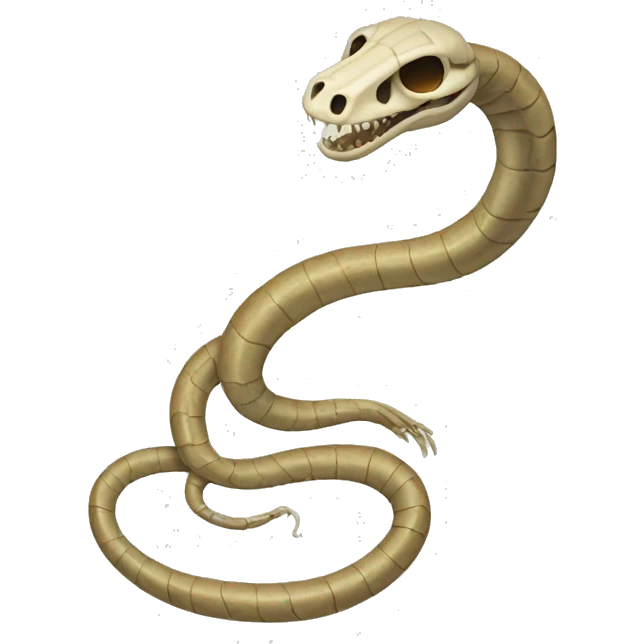 Snake skeleton emoji