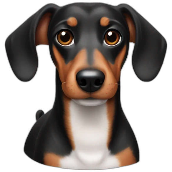 Sausage dog balck emoji