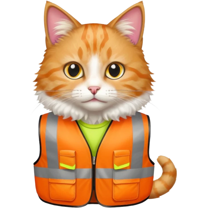 cat in hi-vis vest emoji