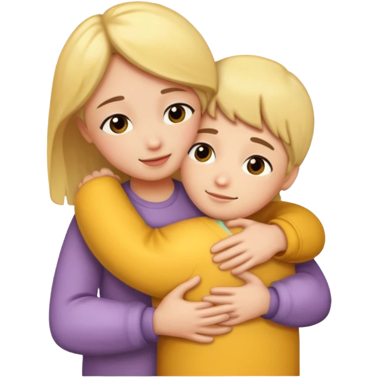 Hug and quiet  emoji