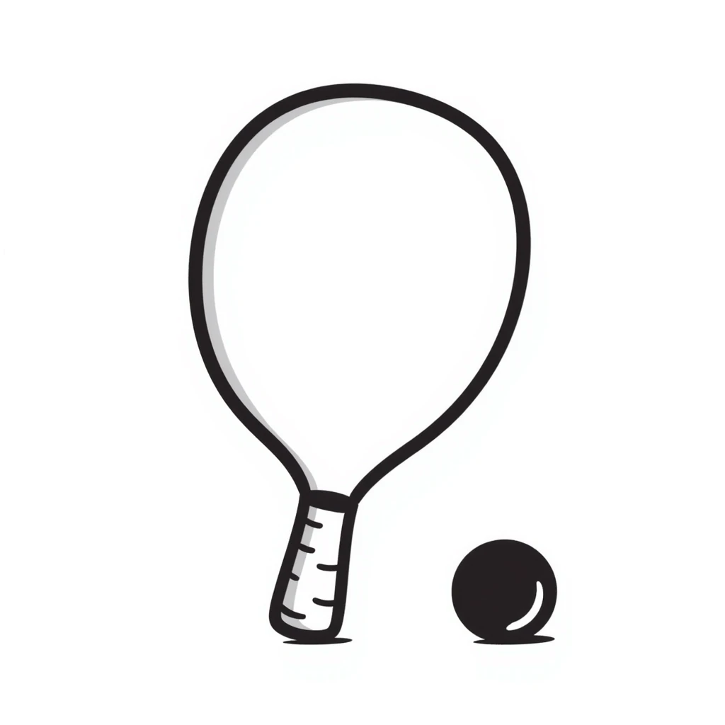 pickleball paddle and ball emoji