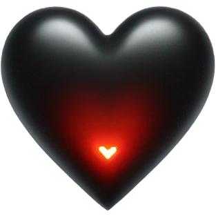 Black heart red glow  emoji