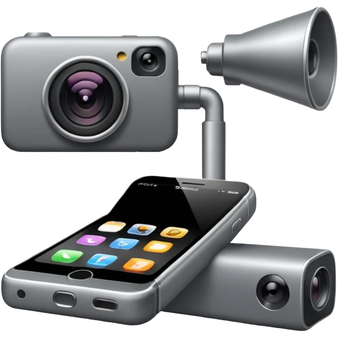 phone and camera streaming emoji
