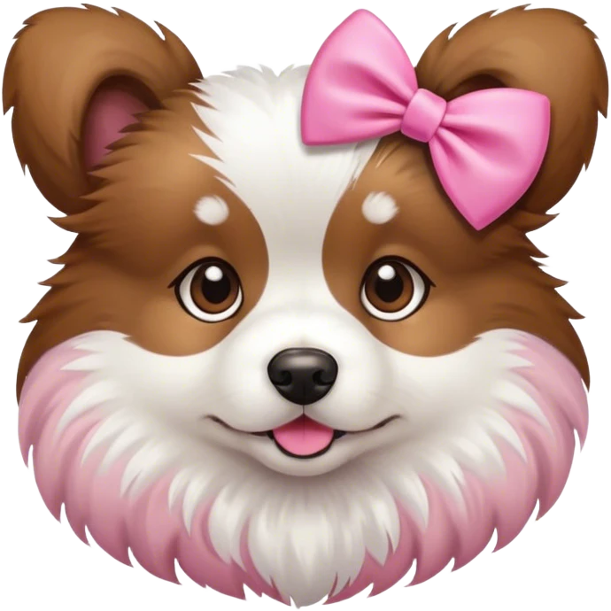 Dog with pink bow emoji