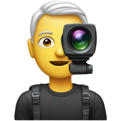 video camera instead of a head  emoji