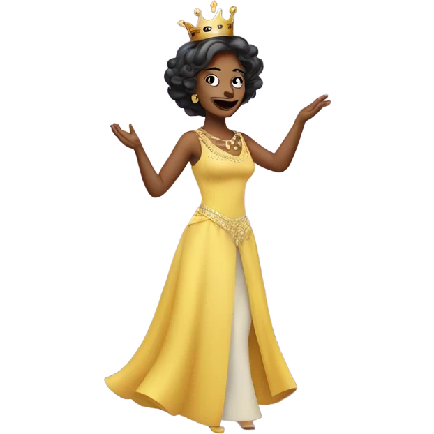 Queen on a dance floor emoji